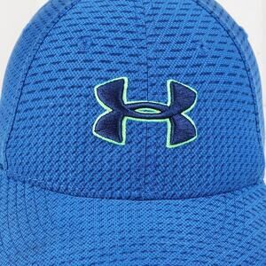 UNDER ARMOUR Outdoor Embroidered Logo Blue & Green Mesh Hat Youth Size S/M